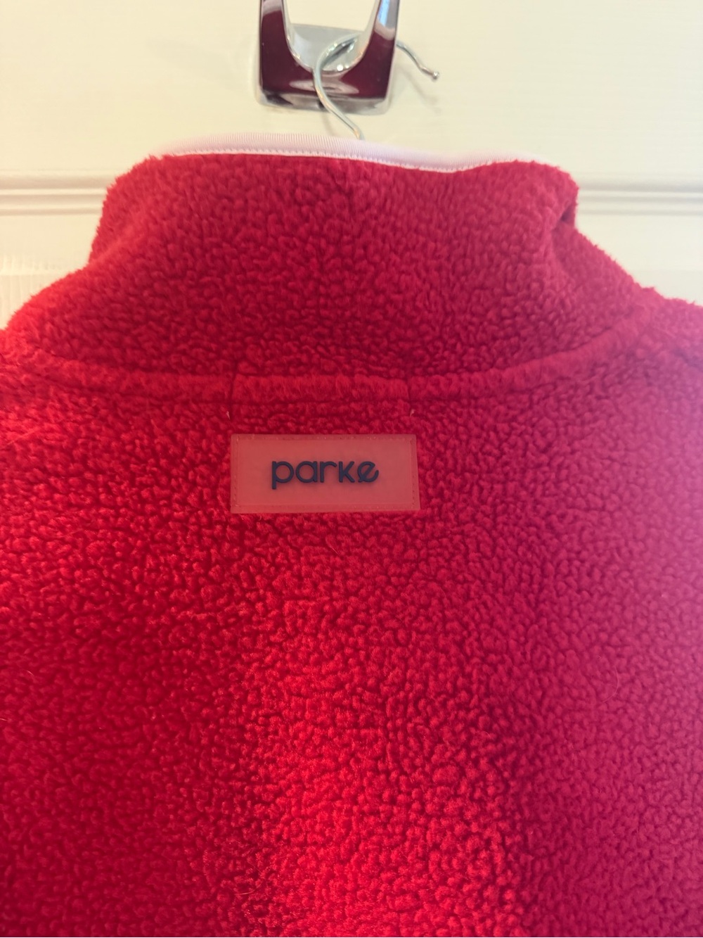 Parke Red Sherpa Snap-Front Pullover - Picture 6 of 6